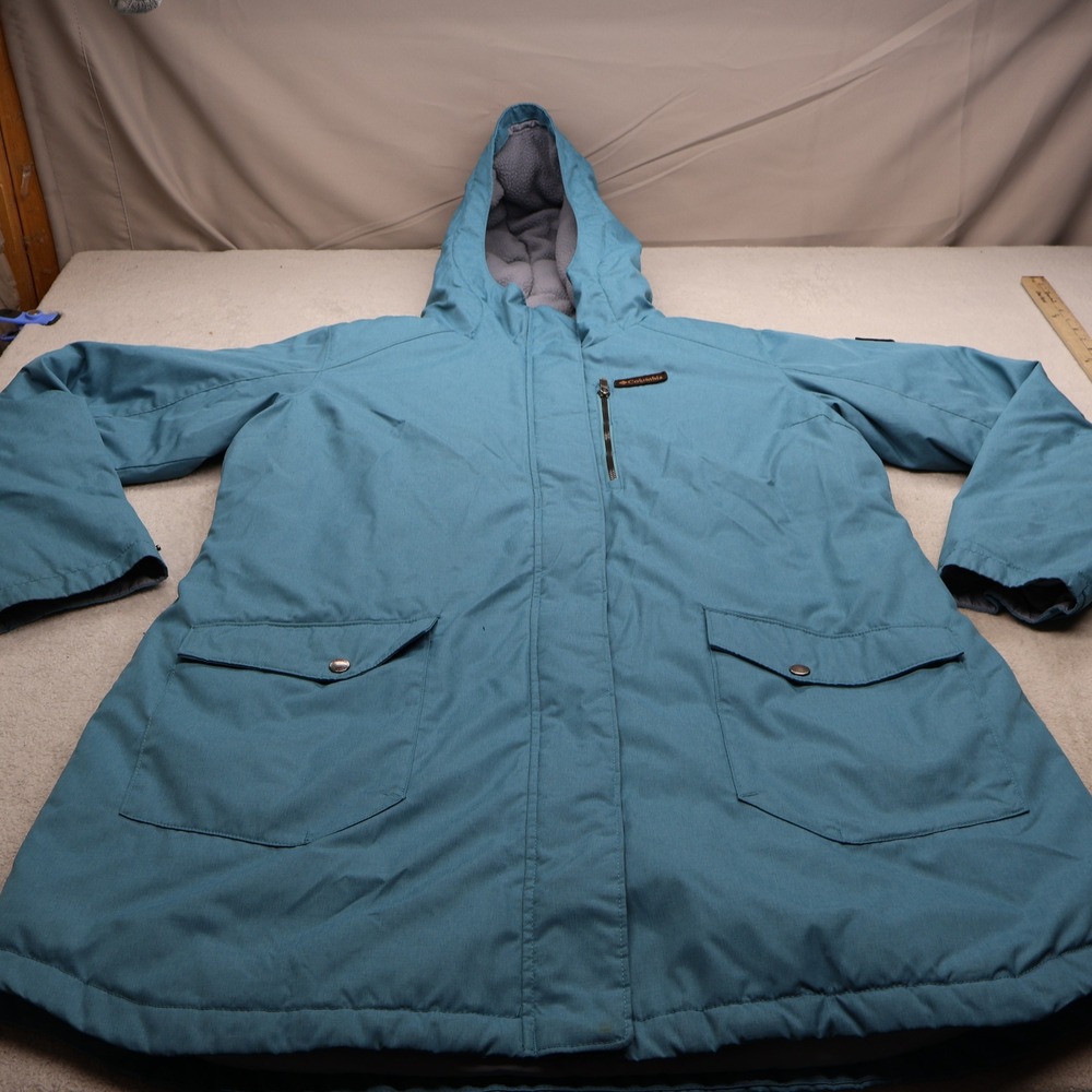 Columbia Jacket Womens XXL Blue Suttle Mountain Long Insulated Omni-Heat Parka